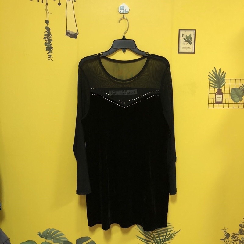 Thanh lý đầm nhung phối lưới bigsize New bị rớt hột
