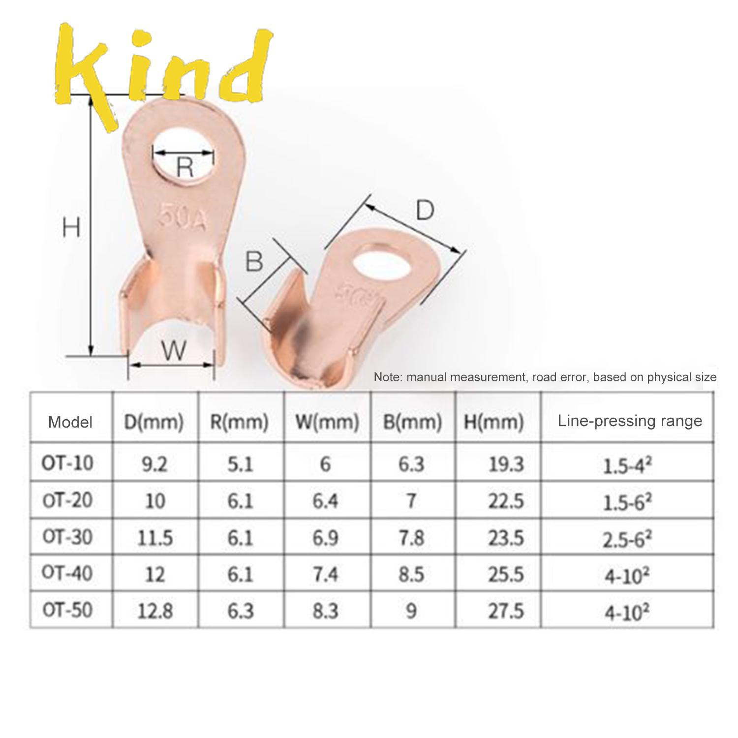 70 Đầu Nối Dây Cáp Bằng Đồng Ot-10A 20a 30a 40a 100a | BigBuy360 - bigbuy360.vn