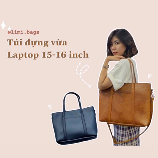 Túi Xách Tay Nữ Thời Trang FANCY BAGS - Đựng Laptop 15 - 16 inch - Túi Da Bản To LIMI BAGS | BigBuy360 - bigbuy360.vn