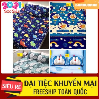 Set 5 món vỏ chăn ga gối kèm vỏ gối ôm poly