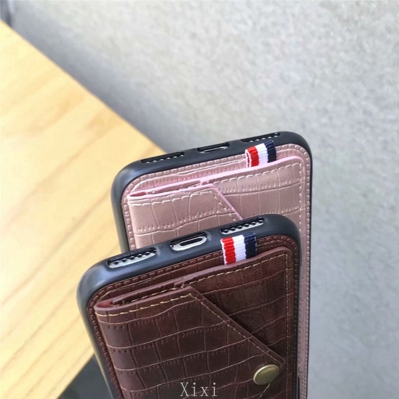 Ốp điện thoại mỏng họa tiết da cá sấu cao cấp có ví đựng thẻ cho Samsung Galaxy A71 A51 A11 M11 A01 A70 A50s A30s A20 | BigBuy360 - bigbuy360.vn