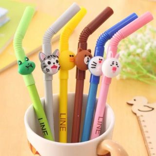 Bút nước mực đen hình ống hút