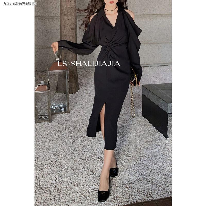 Đầm Dáng Ôm Hở Vai Phong Cách Phương Tây Thời Trang Xuân Thu Hàng Mới Chất Lượng Cao Thiết Kế Phong Cách Phương Tây Cho Nữ