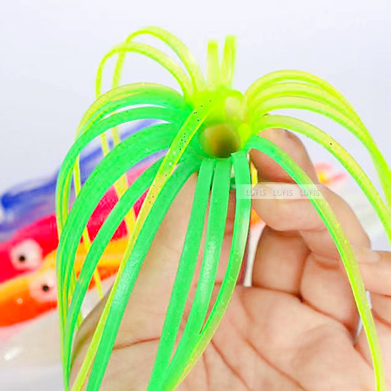 Set 5 Mồi Câu Cá Giả Hình Bạch Tuộc 12CM 4.0g