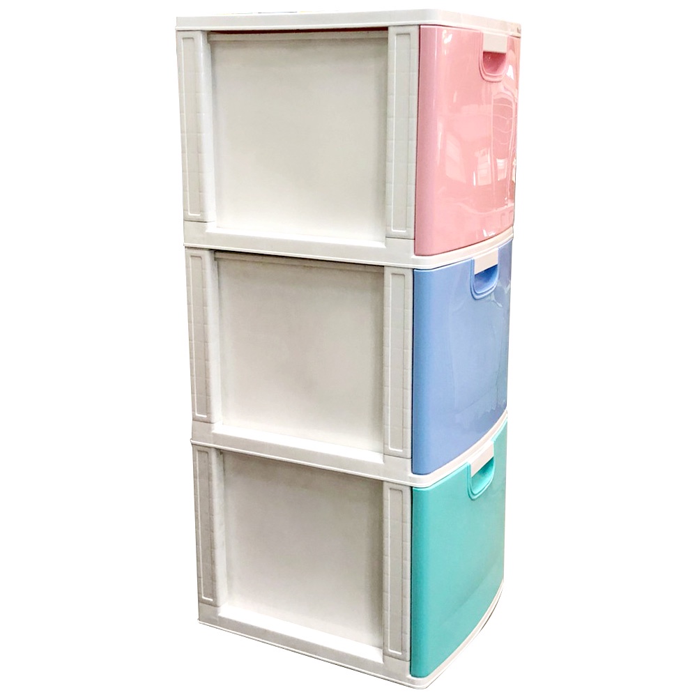 HomeBase ME LIVING Tủ nhựa 3 tầng FANCY LL3 Thái Lan W42xD48xH112cm pha màu