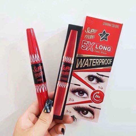 MASCARA 2 ĐẦU SIVANNA COLORS SUPER MODEL 5X LONG