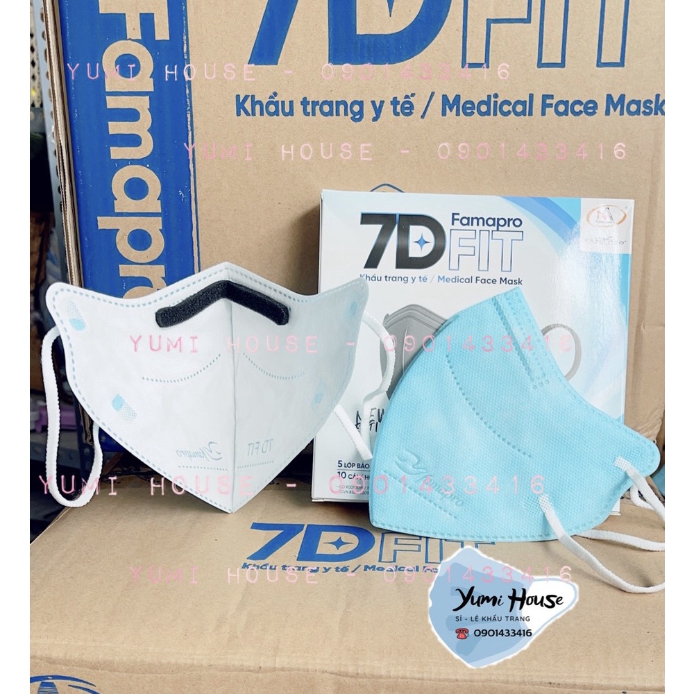 Khẩu trang y tế 6D (7D) MASK vải không dệt SMS Plus 3+ [ Hộp 10 chiếc ] - chính hãng T&amp;T MASK
