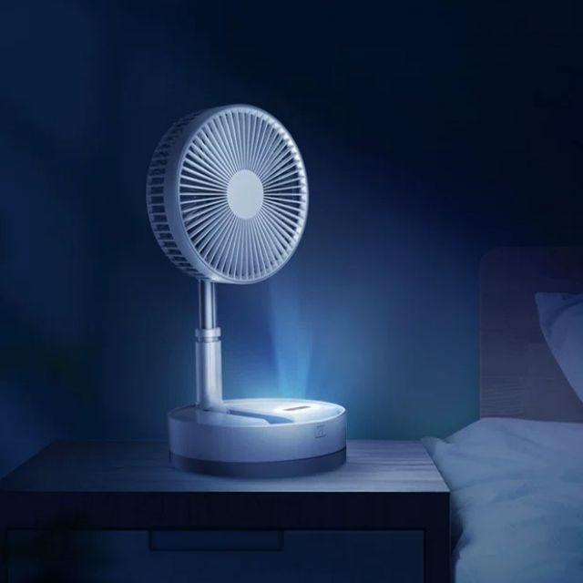 Quạt tích điện di động REMAX PRO - Folding Fan Q7, pin 7200mAd, BH 1 năm