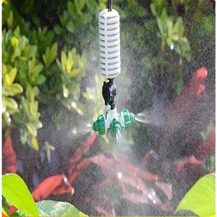 Béc phun sương tưới cây 4 hướng xanh , béc tưới phun sương