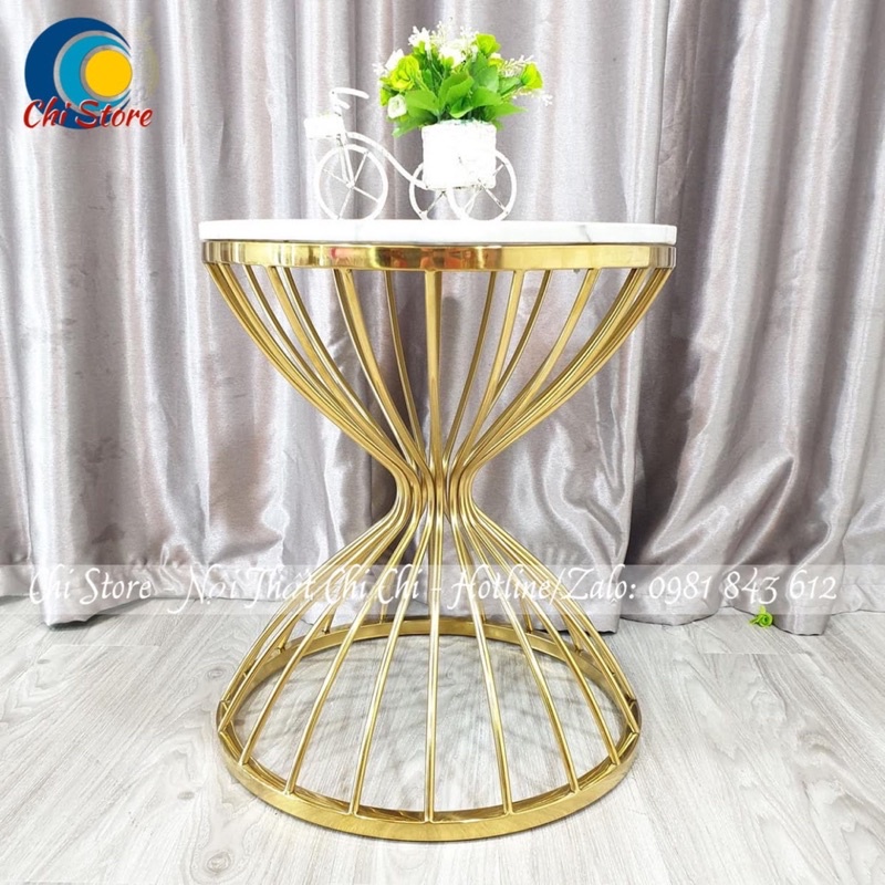 Bàn Trà Phòng Khách Nhập Khẩu Mạ Vàng 304 Cách Điệu Sang Chảnh