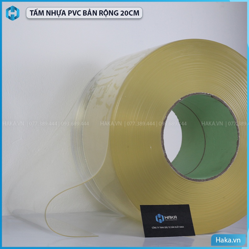Tấm nhựa PVC bản rộng 200mm, làm rèm ngăn lạnh điều hòa, ngăn bụi chống côn trùng ( đơn giá 1m dài tấm nhựa )