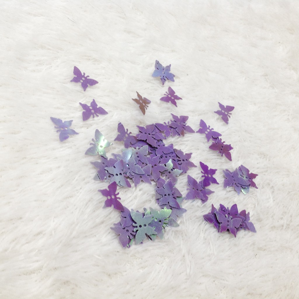 Kim sa hình bươm bướm lấp lánh kết áo trang trí thủ công dễ thương