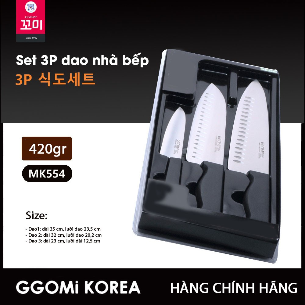 BỘ 3 DAO GGOMI MK554