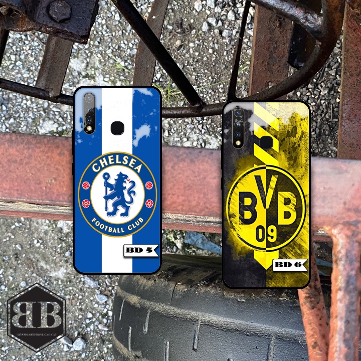 Ốp lưng kính cường lực Vivo Y19 / Y5S hình in bóng đá