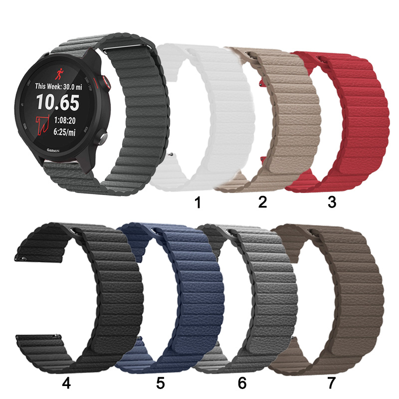 Dây Đeo Bằng Da Thật Cho Đồng Hồ Thông Minh Garmin Forerunner 645 645M 245 245M / Venu Sq / Vivoactive 3