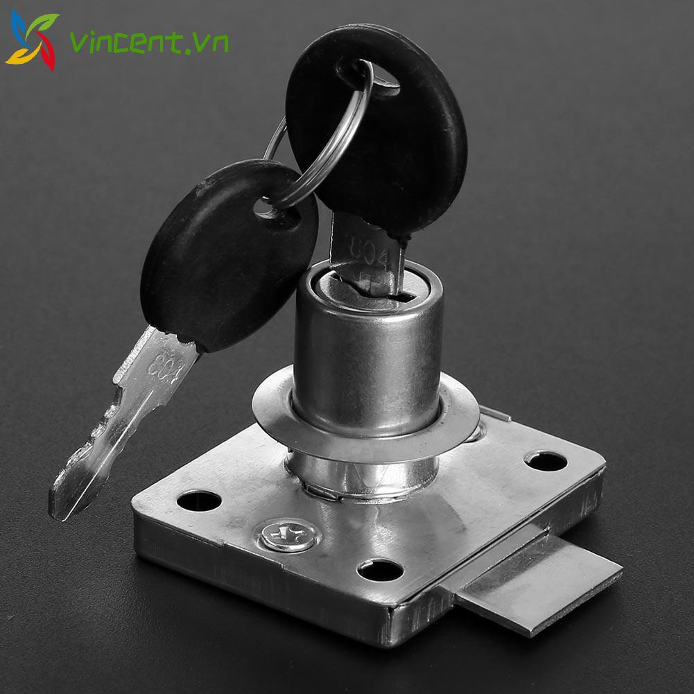 Ổ Khóa Tủ Kéo Bằng Thép Không Gỉ Kèm 2 Chìa Khóa