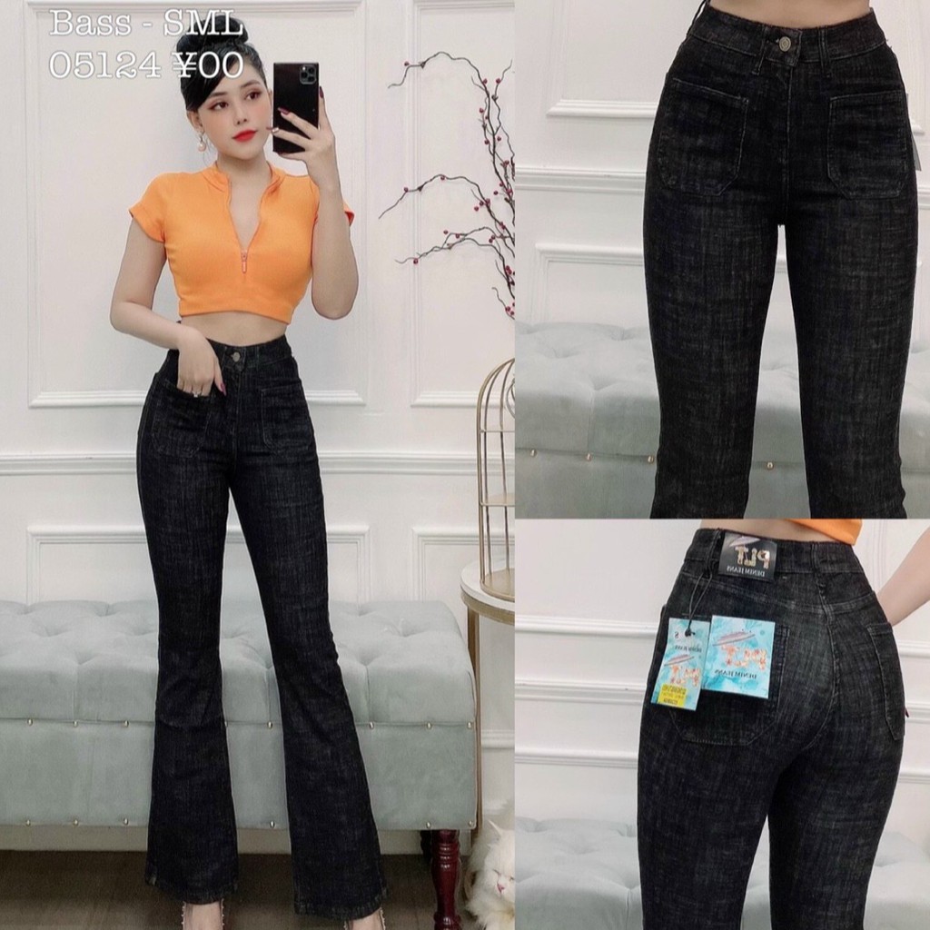 QUẦN JEAN ỐNG LOE LƯNG CAO QUẦN JEAN ỐNG LOE JEANS VNXK