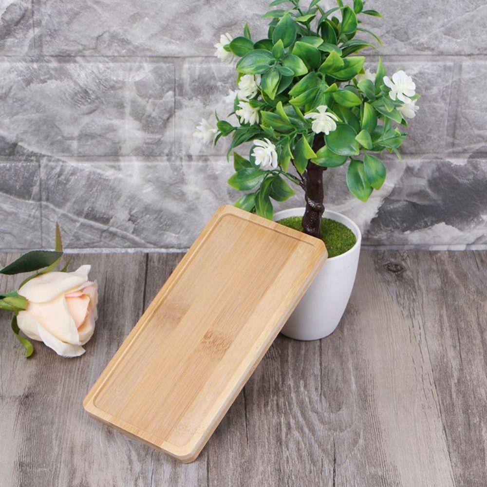 Chậu Trồng Cây Bằng Gỗ Tre Thiết Kế Tinh Tế Trang Trí Bàn Làm Việc