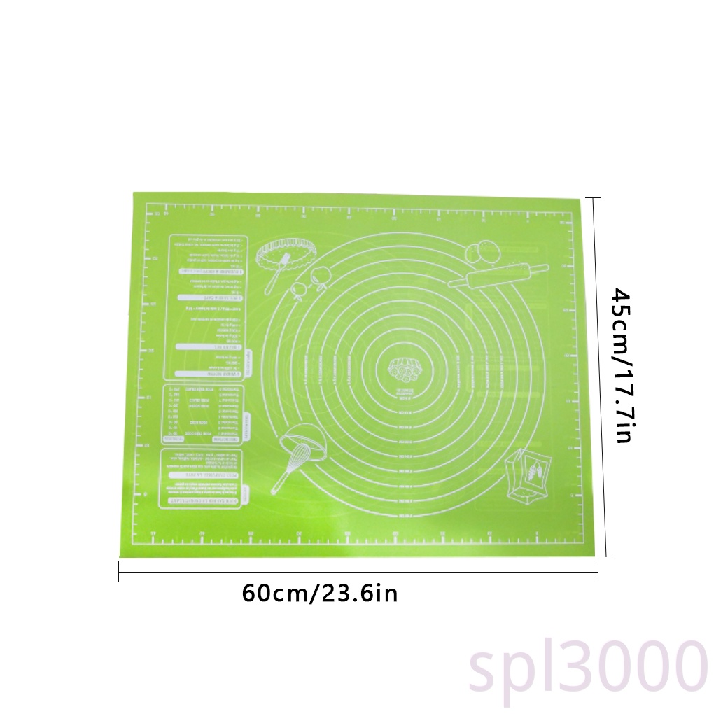 Thảm Nhào Bột Làm Bánh Bằng Silicone Chống Dính Kèm Thước Đo Tiện Dụng