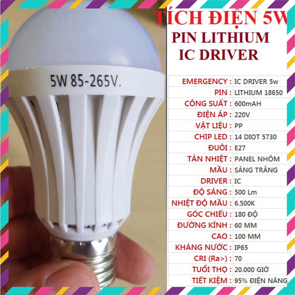 Bóng đèn LED tích điện 15w 9CC9