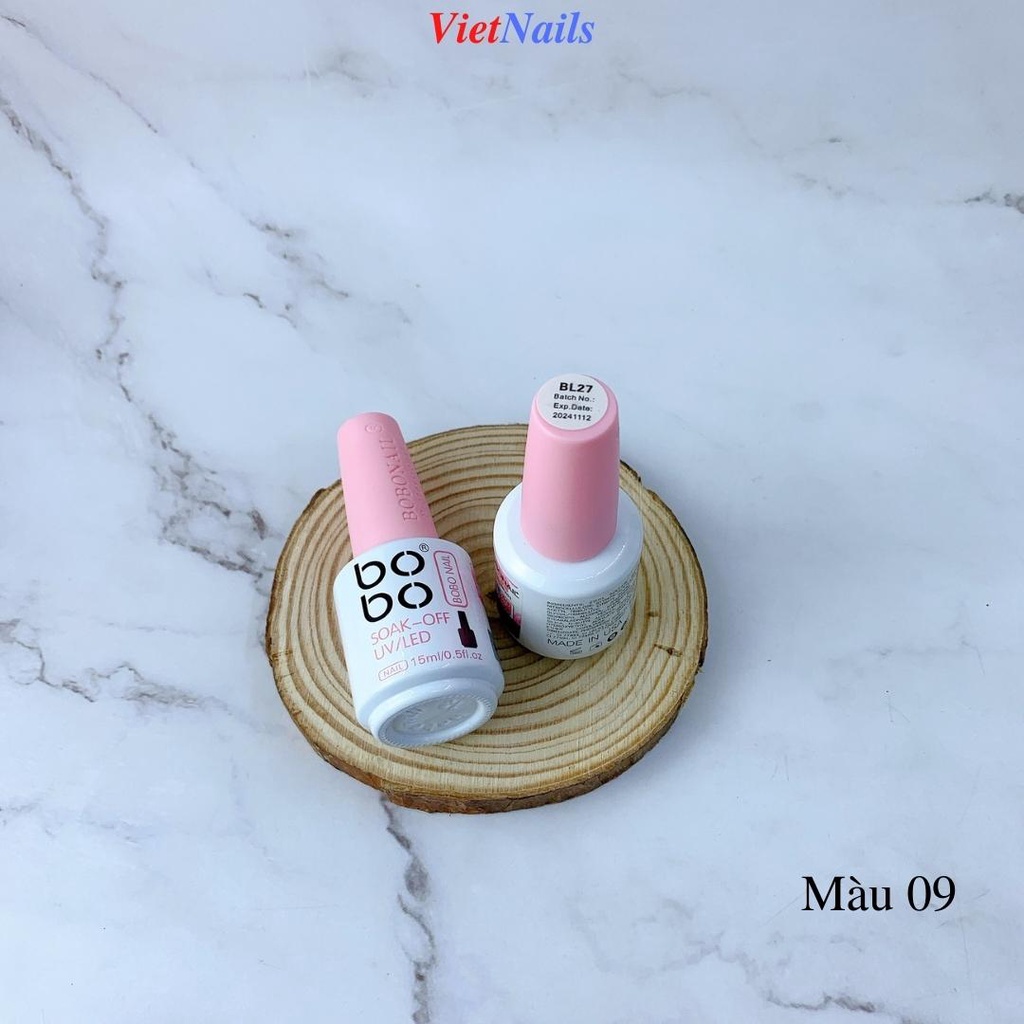 Sơn Gel Thạch Bobo Chất Gel Đậm Đặc Lên Chuẩn Màu Dung Tích 15ml