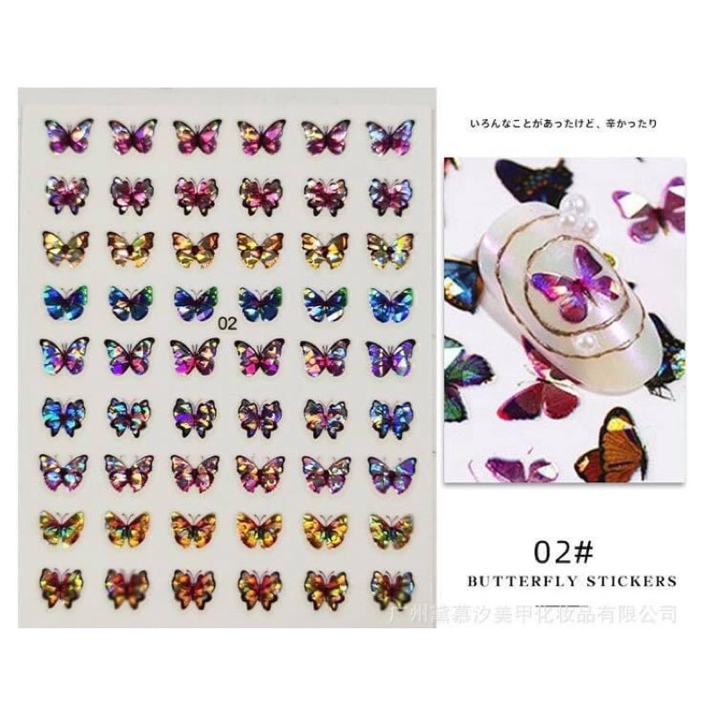 Sticker bướm lazer