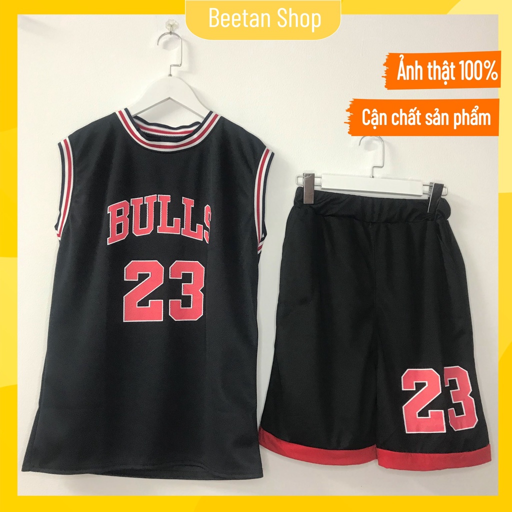 Áo tanktop bóng rổ BULLS 23 - set đồ bộ áo ba lỗ thể thao nam nữ chất lưới