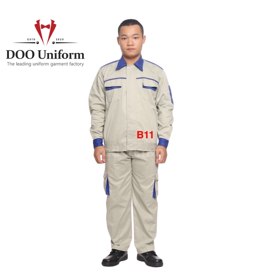 [DOO SAFETY] Đồ bảo hồ lao động full set, áo quần chất vải Kaki