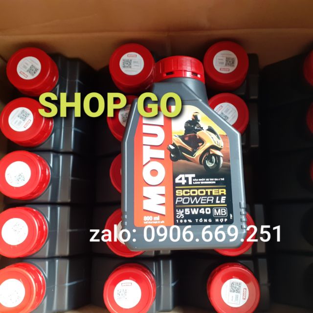 MOTUL SCOOTER POWER LE 5W40  MB 0.8L TỔNG HỢP 100%