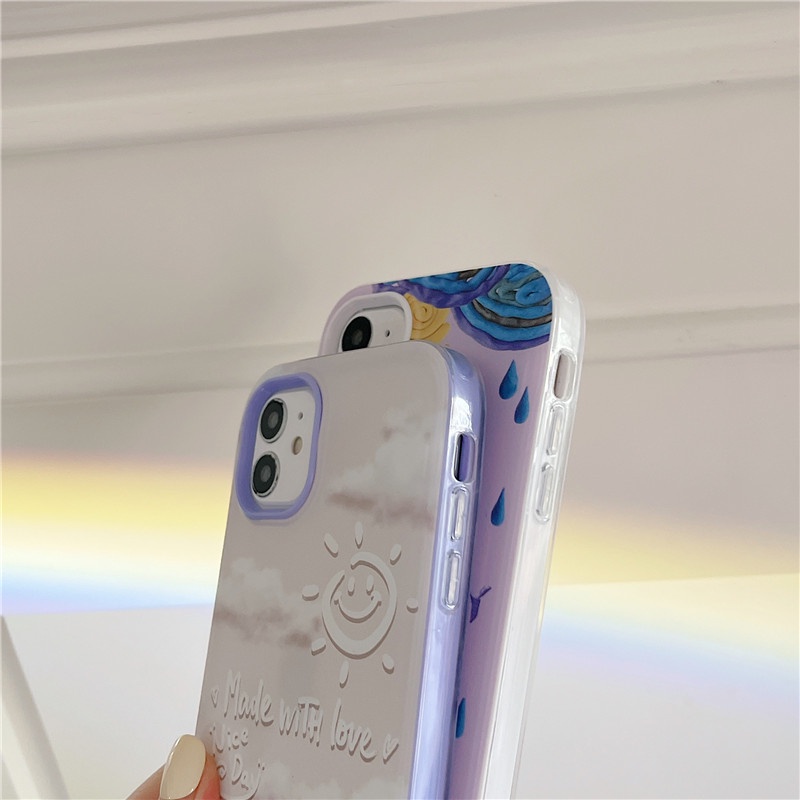 Ốp Điện Thoại Hình Ánh Nắng Mặt Trời Cho iphone 13 11 12 Pro Max 6 6s 7 8 Plus X XR XS Max