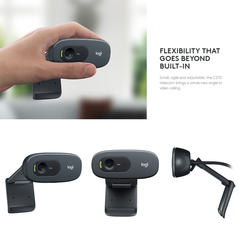 Webcam Logitech C270 Hd 720p Cổng Usb 2.0 Chống Ồn Cho Pc Laptop | BigBuy360 - bigbuy360.vn