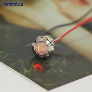 Nút Nhấn Chốt Công Tắc Đèn LED Bằng Kim Loại Màu Đen 12mm 12V