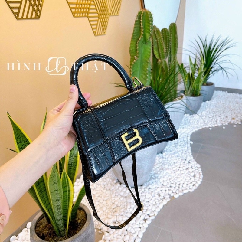 Túi Xách Nữ Túi Đeo Chéo Da Rắn Treo Chữ B Sang Chảnh Đi Chơi Đi Du Lịch