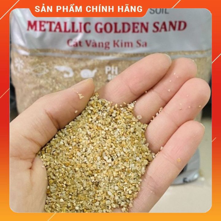 Cát nắng vàng kim sa hạt trung 500gr trải nền trang trí bể cá cảnh thủy sinh