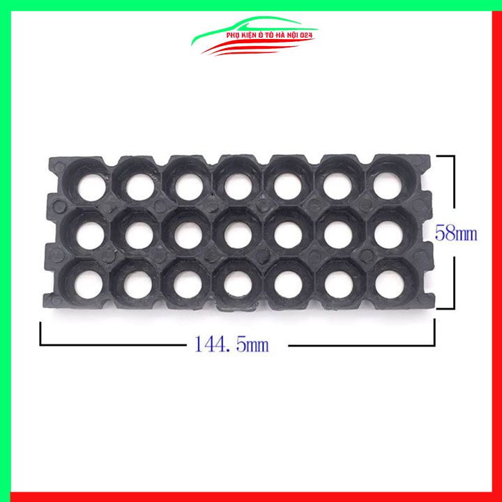 Hộp đựng 21 pin 18650 dự phòng kèm khung cố định pin 3x7