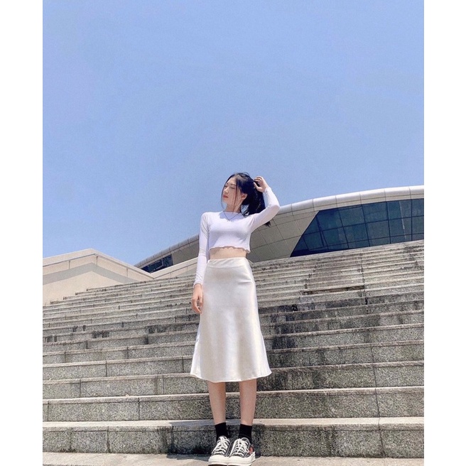 Pass chân váy lụa của @apparel4sisters