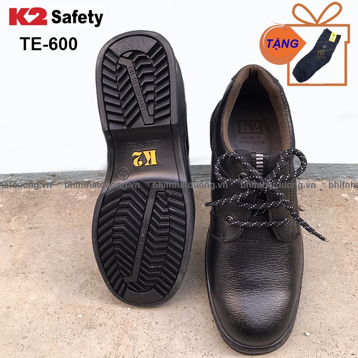 Giày bảo hộ lao động K2 TE600 hàn quốc chính hãng, Giầy bảo hộ nam cao cấp full size