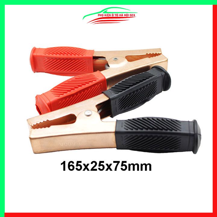 Bộ 2 Kẹp Ác Quy, Kẹp Cá Sấu Câu Bình Ô Tô 500A Cỡ Lớn 17x13x5cm