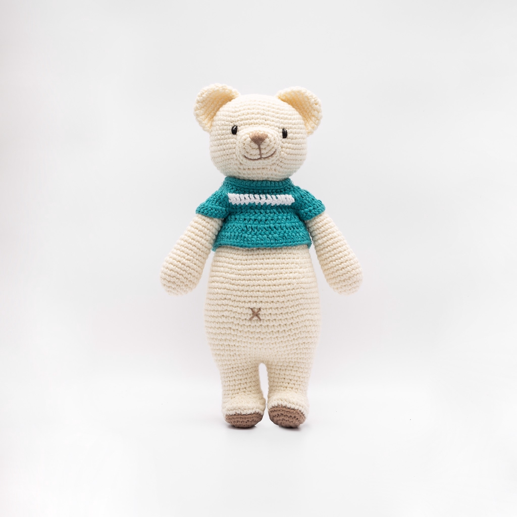 Thú bông len Gấu Bobbie mũm mĩm - WT-179ACR-M-L