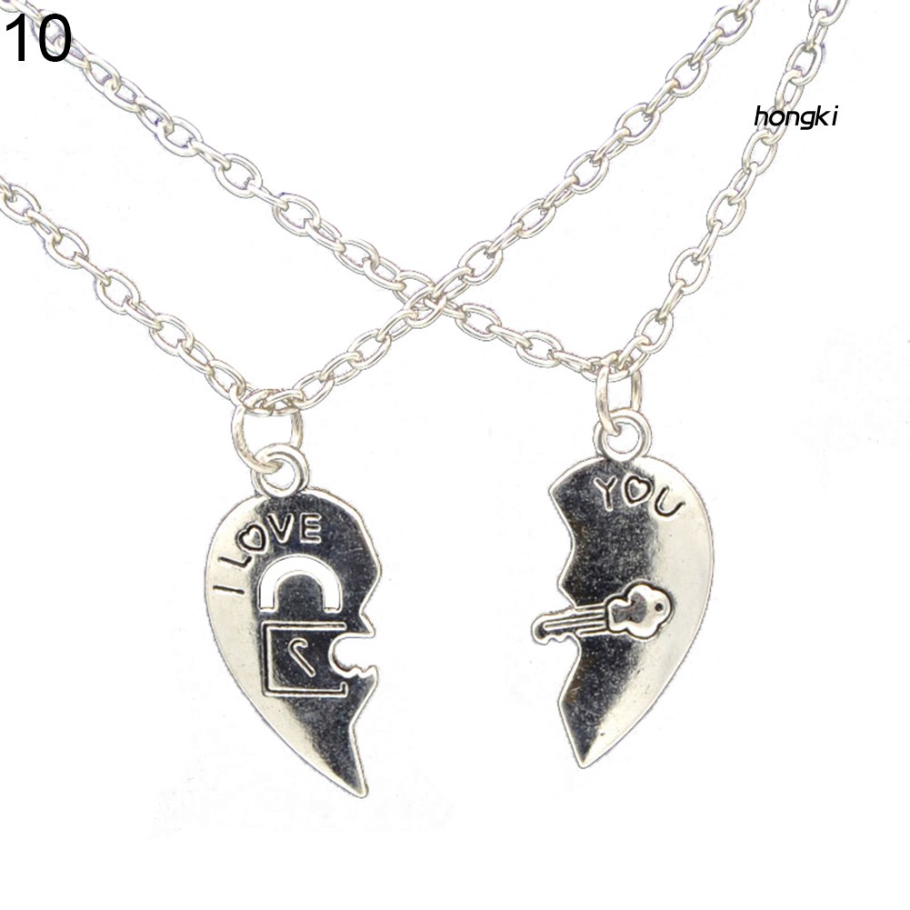 Bộ 2 vòng cổ Tình Bạn Mặt Hình Trái Tim Thời Trang Cho Cặp Đôi