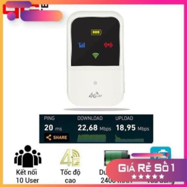 Bộ thiết bị phát sóng wifi từ sim 3G/4G LTE A800 - router wifi 4G / 3G - Sử dụng liên tục 7h