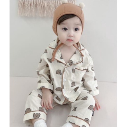 (9-20kg) Đồ bộ bé trai và đồ bộ bé gái quần áo dài tay pijama QATE801 TB70