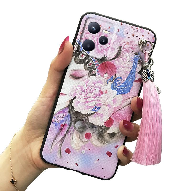 Ốp Điện Thoại Mềm Phối Núm Tua Phong Cách Trung Hoa Cho OPPO Realme C35/Narzo 50a Prime