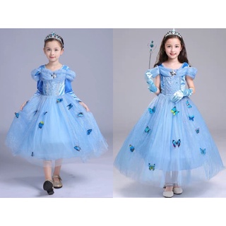 Đầm váy công chúa Elsa cho bé gái hàng nhập siêu đẹp