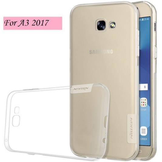 Ốp lưng Samsung Galaxy A3 2017 dẻo silicon chính hãng Nillkin chống trầy hạn chế ố vàng mỏng 0.6 mm