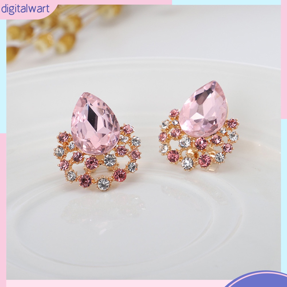 Set 3 Vòng cổ / Bông Tai Đính Đá Hình Giọt Nước