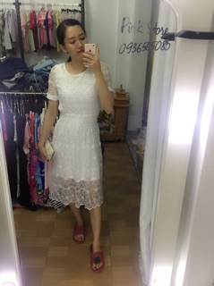 THANH LÝ Váy ren xoè tiểu thư