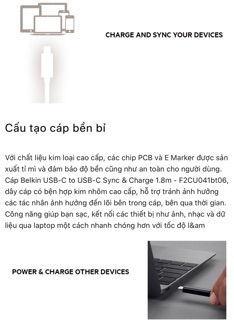 Cáp USB-C to USB-C Belkin F2CU041bt06