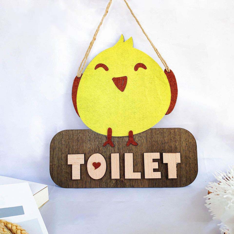 Bảng decor trang trí treo nhà tắm toilet, wc Siêu dễ thương