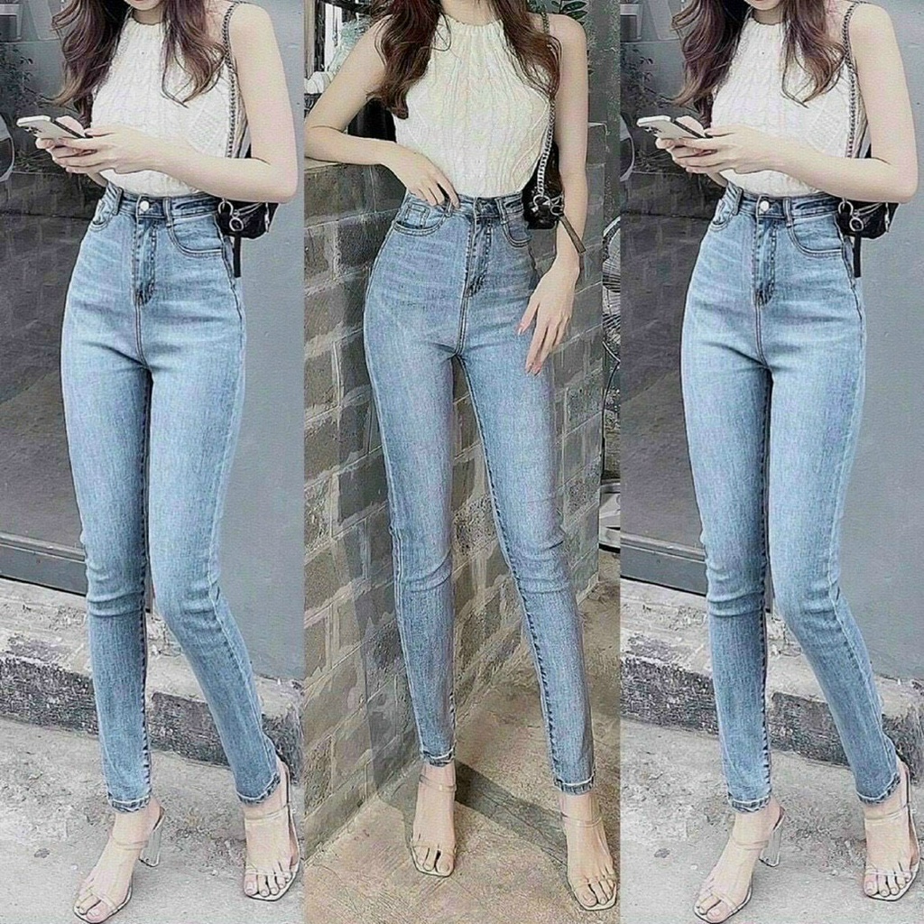 Quần jean nữ GUPO lưng siêu cao co giãn cao cấp loại 1